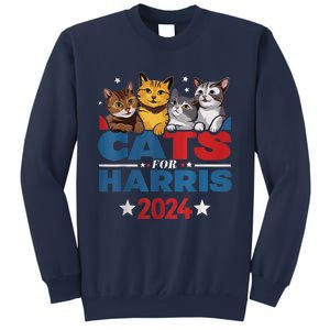 Cats For Harris 2024 Kamala Harris For President 2024 Sweatshirt