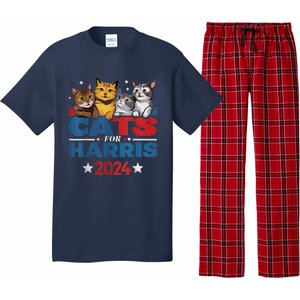 Cats For Harris 2024 Kamala Harris For President 2024 Pajama Set