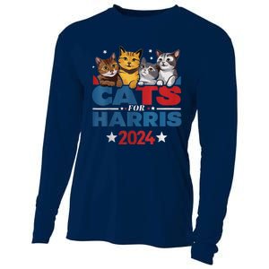 Cats For Harris 2024 Kamala Harris For President 2024 Cooling Performance Long Sleeve Crew