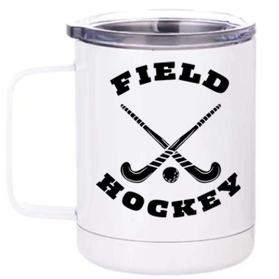 Circular Field Hockey Sticks Ball Great Gift 12 oz Stainless Steel Tumbler Cup