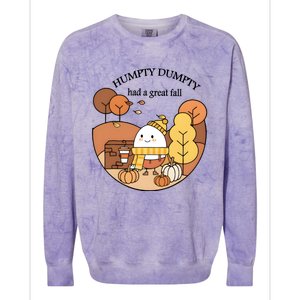 Cute Fall Hum!pty Dum!pty Had A Great Fall Colorblast Crewneck Sweatshirt