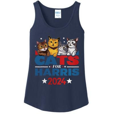 Cats For Harris 2024 Kamala Harris For President 2024 Ladies Essential Tank