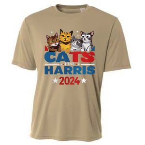 Cats For Harris 2024 Kamala Harris For President 2024 Cooling Performance Crew T-Shirt