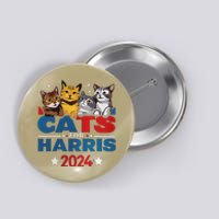 Cats For Harris 2024 Kamala Harris For President 2024 Button