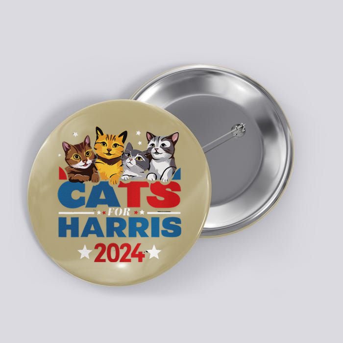 Cats For Harris 2024 Kamala Harris For President 2024 Button