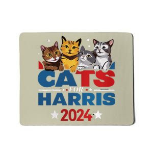 Cats For Harris 2024 Kamala Harris For President 2024 Mousepad