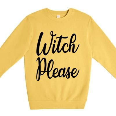 Cute Funny Halloween Witch Costume Witch Please Cute Gift Premium Crewneck Sweatshirt