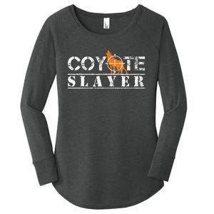 Coyote Funny Hunting Gift For Coyote Hunters Women's Perfect Tri Tunic Long Sleeve Shirt