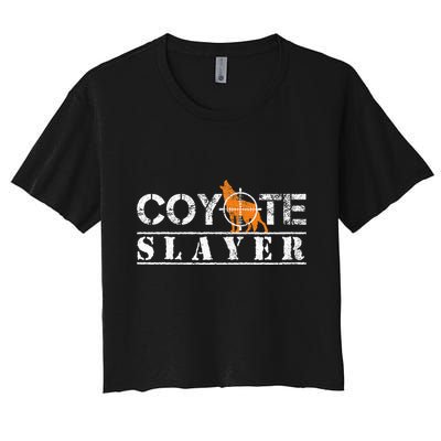 Coyote Funny Hunting Gift For Coyote Hunters Crop Top