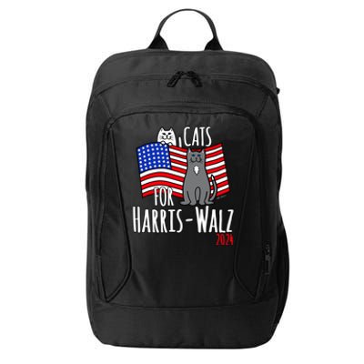 Cats For Harris Walz 2024 Cool Gift City Backpack