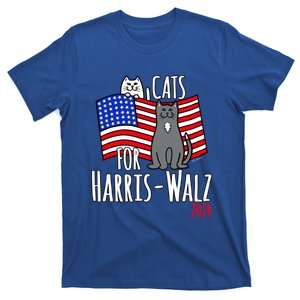 Cats For Harris Walz 2024 Cool Gift T-Shirt