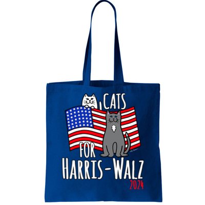 Cats For Harris Walz 2024 Cool Gift Tote Bag