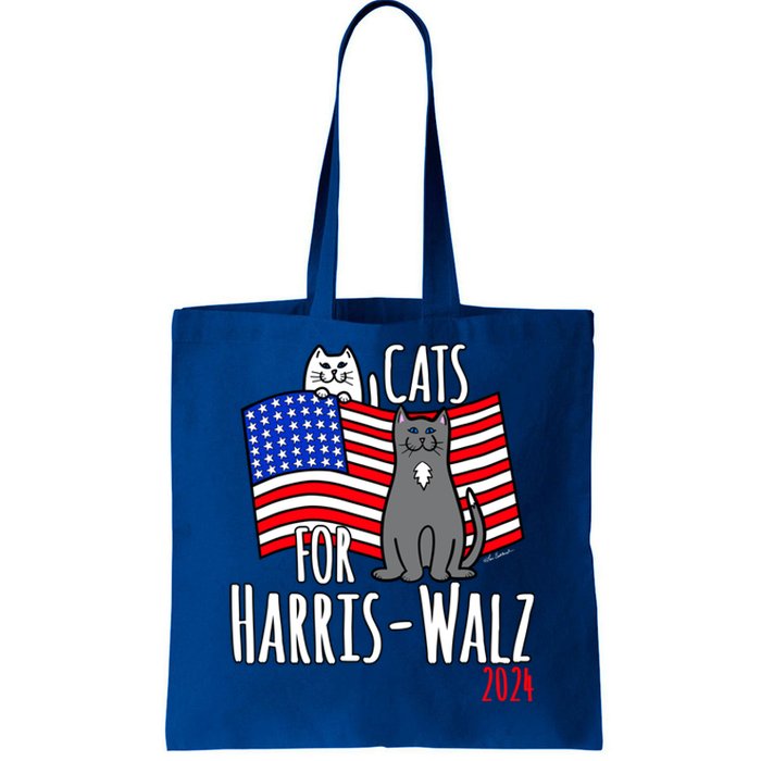 Cats For Harris Walz 2024 Cool Gift Tote Bag