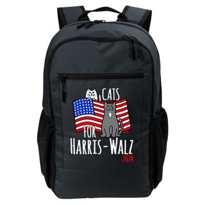 Cats For Harris Walz 2024 Cool Gift Daily Commute Backpack