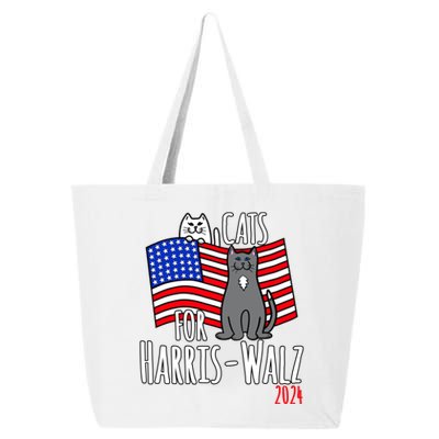 Cats For Harris Walz 2024 Cool Gift 25L Jumbo Tote