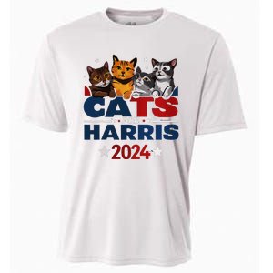 Cats For Harris 2024 Kamala Harris For President 2024 Cooling Performance Crew T-Shirt