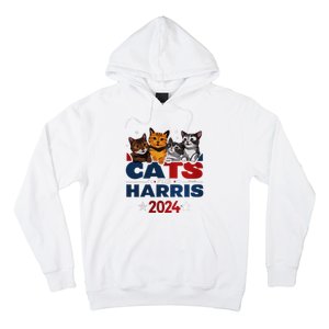 Cats For Harris 2024 Kamala Harris For President 2024 Hoodie