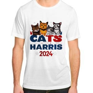 Cats For Harris 2024 Kamala Harris For President 2024 Adult ChromaSoft Performance T-Shirt