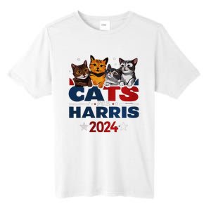 Cats For Harris 2024 Kamala Harris For President 2024 Tall Fusion ChromaSoft Performance T-Shirt