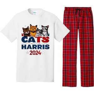 Cats For Harris 2024 Kamala Harris For President 2024 Pajama Set