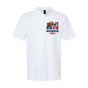 Cats For Harris 2024 Kamala Harris For President 2024 Softstyle Adult Sport Polo