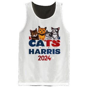 Cats For Harris 2024 Kamala Harris For President 2024 Mesh Reversible Basketball Jersey Tank