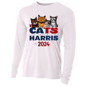 Cats For Harris 2024 Kamala Harris For President 2024 Cooling Performance Long Sleeve Crew