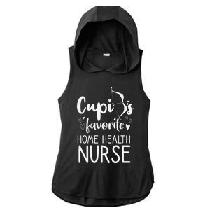 Cupid's Favorite Home Health Nurse Valentines Day Date Gift Ladies PosiCharge Tri-Blend Wicking Draft Hoodie Tank