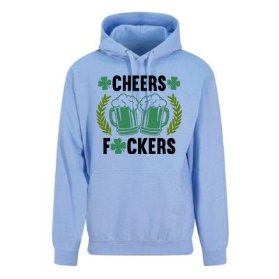 Cheers F*Ckers Hilarious St Patricks Day Unisex Surf Hoodie