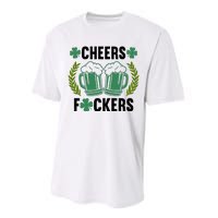 Cheers F*Ckers Hilarious St Patricks Day Performance Sprint T-Shirt