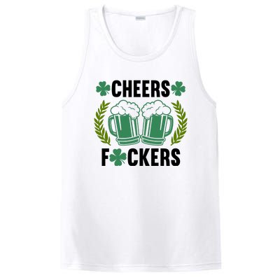 Cheers F*Ckers Hilarious St Patricks Day PosiCharge Competitor Tank