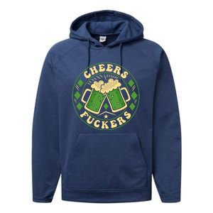 Cheers F*Ckers Hilarious St Patricks Day Performance Fleece Hoodie