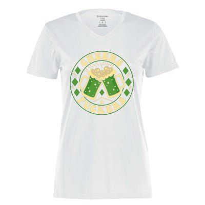 Cheers F*Ckers Hilarious St Patricks Day Women's Momentum V-Neck T-Shirt