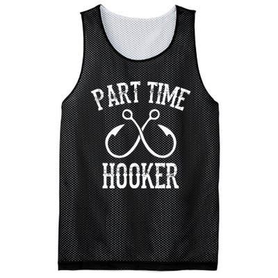 Classic Fishing Hooks Part Time Hooker Mesh Reversible Basketball Jersey Tank