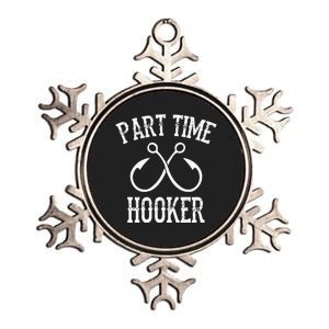 Classic Fishing Hooks Part Time Hooker Metallic Star Ornament