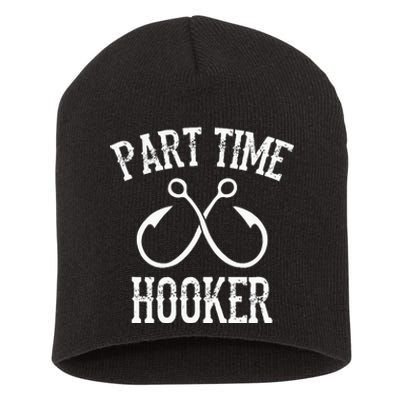 Classic Fishing Hooks Part Time Hooker Short Acrylic Beanie