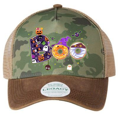 Cute Funny Halloween Boo Donuts Legacy Tie Dye Trucker Hat