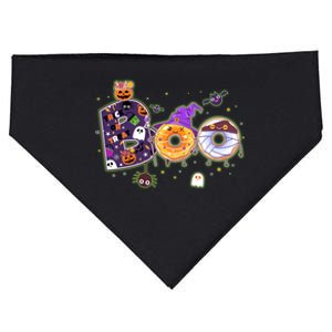 Cute Funny Halloween Boo Donuts USA-Made Doggie Bandana