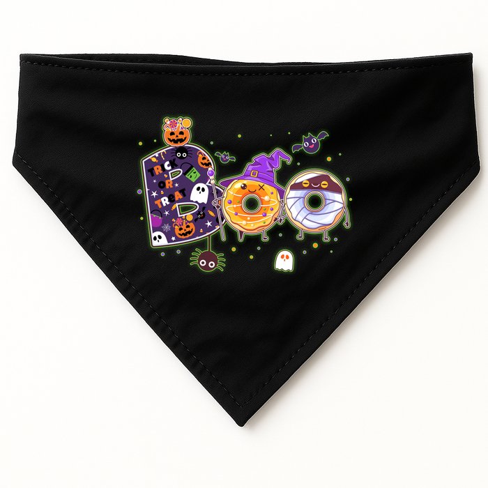 Cute Funny Halloween Boo Donuts USA-Made Doggie Bandana