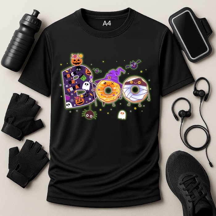 Cute Funny Halloween Boo Donuts Cooling Performance Crew T-Shirt