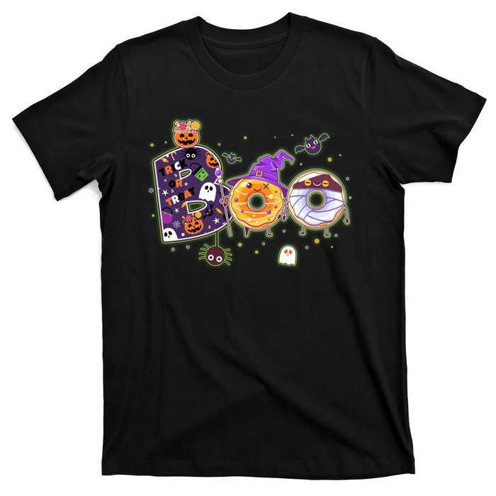 Cute Funny Halloween Boo Donuts T-Shirt