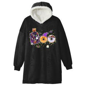 Cute Funny Halloween Boo Donuts Hooded Wearable Blanket