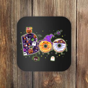 Cute Funny Halloween Boo Donuts Coaster