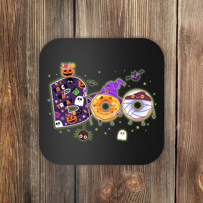 Cute Funny Halloween Boo Donuts Coaster