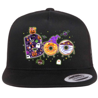 Cute Funny Halloween Boo Donuts Flatbill Hat