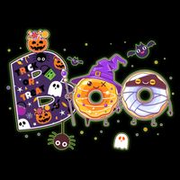 Cute Funny Halloween Boo Donuts 16 in Basic Backpack