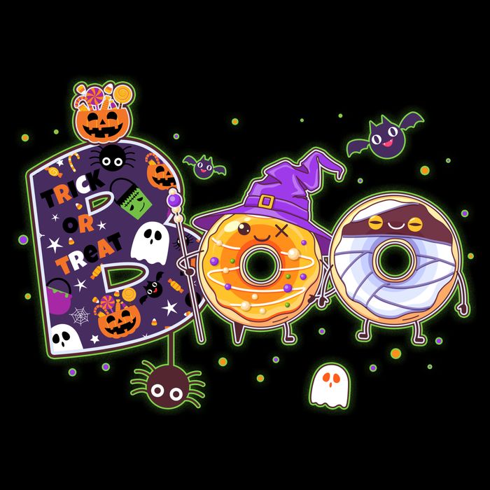 Cute Funny Halloween Boo Donuts 16 in Basic Backpack
