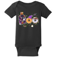 Cute Funny Halloween Boo Donuts Baby Bodysuit