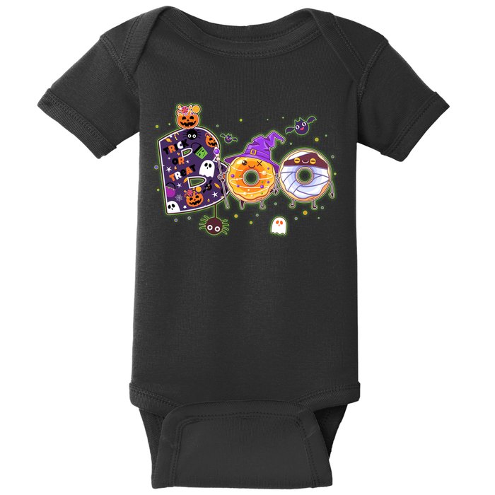 Cute Funny Halloween Boo Donuts Baby Bodysuit