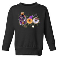 Cute Funny Halloween Boo Donuts Toddler Sweatshirt